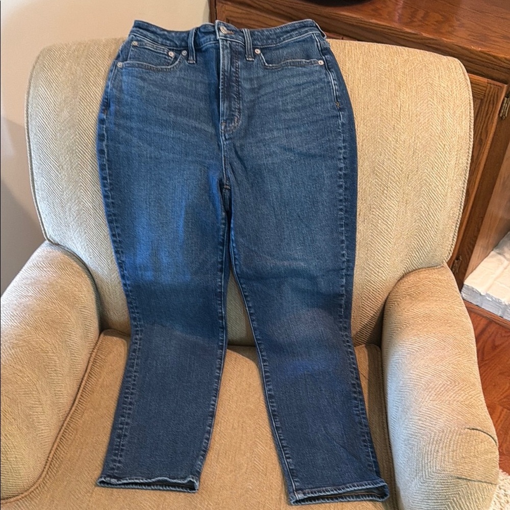 Madewell High-Rise Blue Denim Jeans, 28